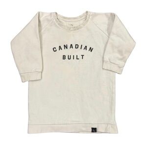 3/$20: Peace Collective “Canadian Built” Cream Sweater Size 6/7